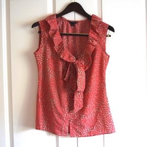 Banana Republic Font Tie Blouse